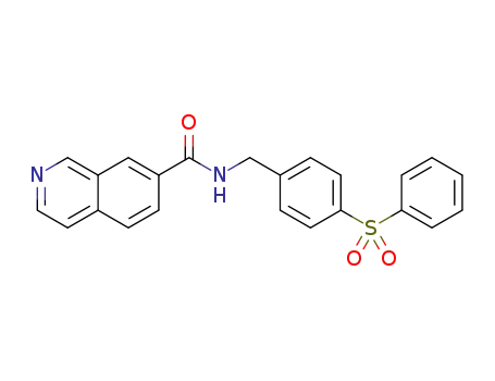 N-{[4-(benzenesulfonyl)phenyl]methyl}isoquinoline-7-carboxamide