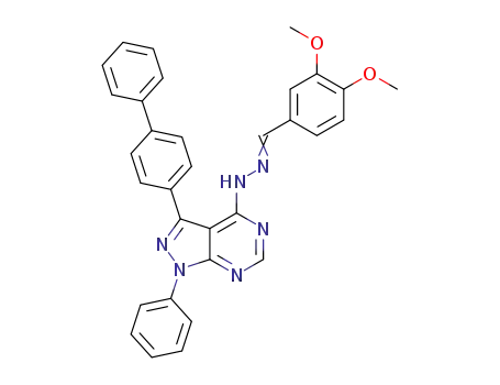 3-(1,1-biphenyl-4-yl)-4-[2-(3,4-dimethoxybenzylidene)hydrazinyl]-1-phenyl-1H-pyrazolo[3,4-d]pyrimidine