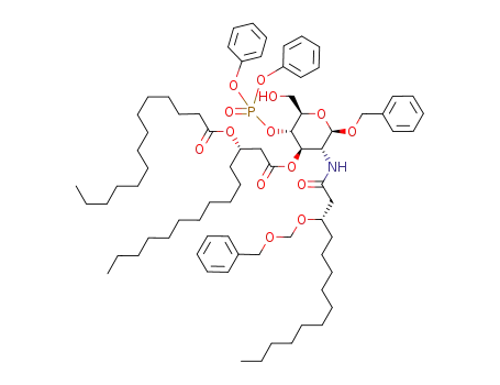 benzyl 2-<(3S)-3-(benzyloxymethoxy)tetradecanamido>-2-deoxy-4-O-(diphenylphosphono)-3-O-<(3S)-3-tetradecanoyloxytetradecanoyl>-β-D-glucopyranoside