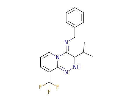 (E)-N-(3-isopropyl-9-(trifluoromethyl)-2H-pyrido[2,1-c]-[1,2,4]triazin-4(3H)-ylidene)-1-phenylmethanamine