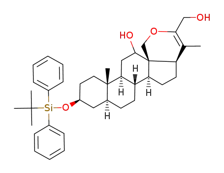 (4aS,6aS,6bR,8aS,10S,12aS,12bS,14aS)-10-(tert-Butyl-diphenyl-silanyloxy)-3-hydroxymethyl-4,12a-dimethyl-4a,5,6,6a,6b,7,8,8a,9,10,11,12,12a,12b,13,14-hexadecahydro-2-oxa-indeno[1,7a-a]phenanthren-14-ol