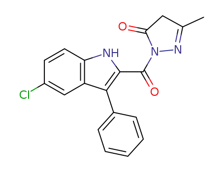2-(5-Chloro-3-phenyl-1H-indole-2-carbonyl)-5-methyl-2,4-dihydro-pyrazol-3-one