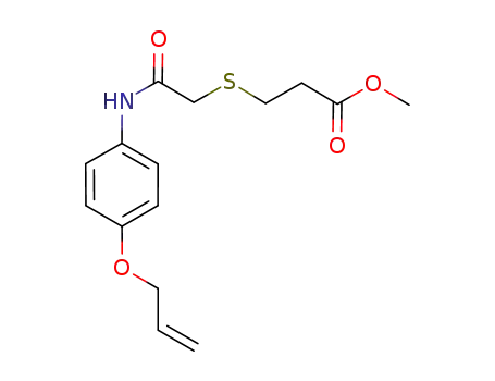 Molecular Structure of 1552323-03-1 (methyl 3-(2-(4-allyloxyphenylamino)-2-oxoethylthio)propanoate)