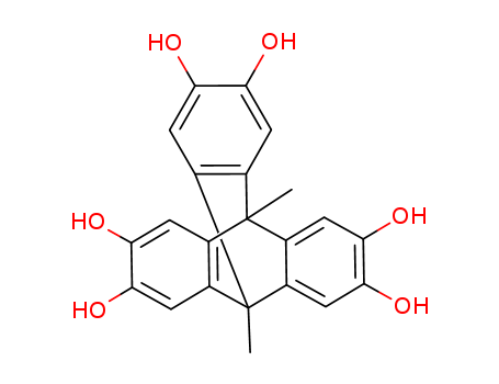 9,10-dimethyl-2,3,6,7,14,15-hexahydroxy-9,10-[1',2']benzenoanthracene