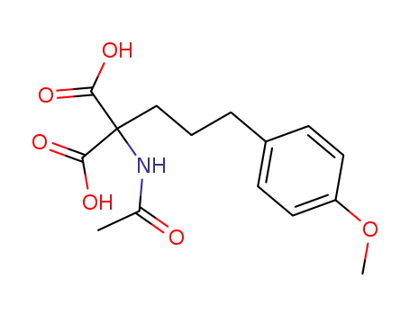 Molecular Structure of 62732-53-0 (Propanedioic acid, (acetylamino)[3-(4-methoxyphenyl)propyl]-)