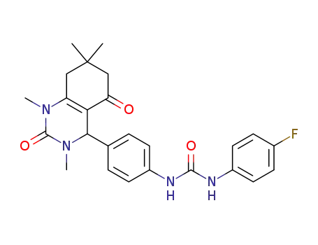 1-(4-fluorophenyl)-3-(4-(1,3,7,7-tetramethyl-2,5-dioxo-1,2,3,4,5,6,7,8-octahydroquinazolin-4-yl)phenyl)urea