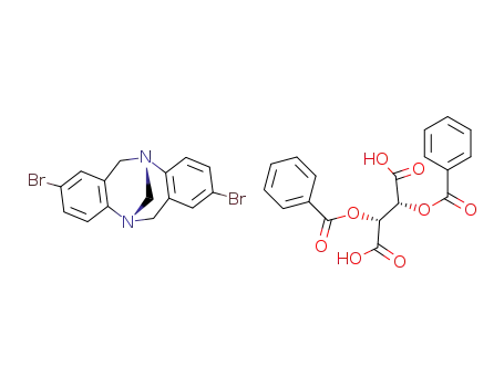 Molecular Structure of 1478192-74-3 ((-)-R,R-2,8-dibromo-6,12-dihydro-5,11-methanodibenzo-[b,f ][1,5]diazocine*(-)-O,O′-dibenzoyl-L-tartaric acid)