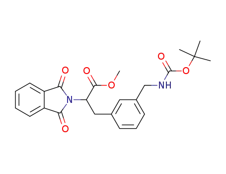 3-[3-(<i>tert</i>-butoxycarbonylamino-methyl)-phenyl]-2-(1,3-dioxo-1,3-dihydro-isoindol-2-yl)-propionic acid methyl ester