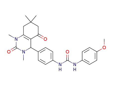 1-(4-methoxyphenyl)-3-(4-(1,3,7,7-tetramethyl-2,5-dioxo-1,2,3,4,5,6,7,8-octahydroquinazolin-4-yl)phenyl)urea