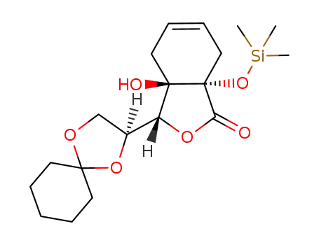 (3R,3aR,7aS)-3-(S)-1,4-Dioxa-spiro[4.5]dec-2-yl-3a-hydroxy-7a-trimethylsilanyloxy-3a,4,7,7a-tetrahydro-3H-isobenzofuran-1-one