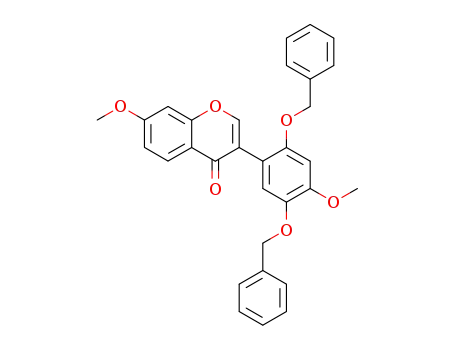 4H-1-Benzopyran-4-one,
7-methoxy-3-[4-methoxy-2,5-bis(phenylmethoxy)phenyl]-