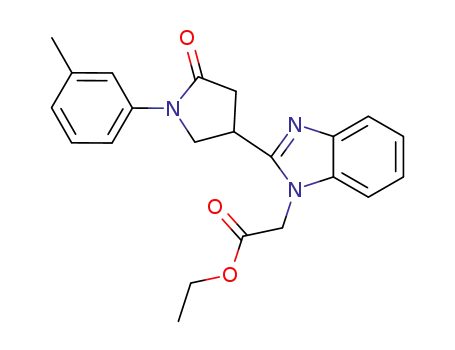 ethyl 2-{2-[1-(3-methylphenyl)-5-oxo-3-pyrrolidinyl]-1H-benzimidazol-1-yl}acetate