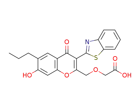 {[3-(1,3-benzothiazol-2-yl)-7-hydroxy-4-oxo-6-propyl-4H-chromen-2-yl]methoxy}acetic acid