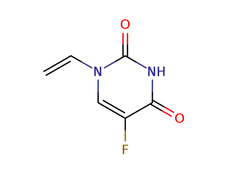 Molecular Structure of 72975-39-4 (2,4(1H,3H)-Pyrimidinedione, 1-ethenyl-5-fluoro-)