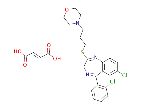 2-(3-morpholinopropylthio)-5-(2-chlorophenyl)-7-chloro-3H-1,4-benzodiazepine fumarate