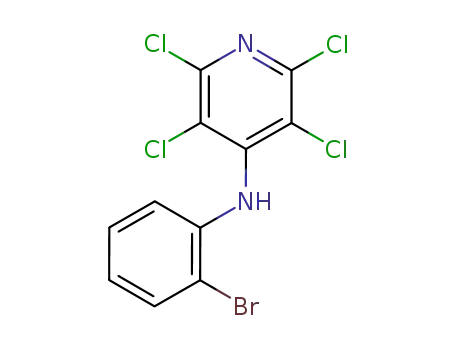Molecular Structure of 75723-76-1 (2,3,5,6-tetrachloro-N-(2-bromophenyl)pyridin-4-amine)