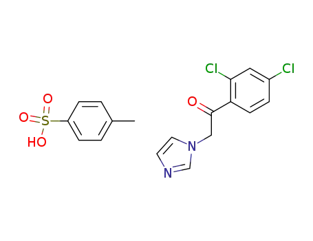 Molecular Structure of 79146-63-7 (1-[2-(2,4-dichlorophenyl)-2-oxoethyl]-1H-imidazole mono(toluene-4-sulphonate))