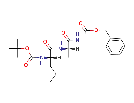 Molecular Structure of 73870-75-4 (Glycine, N-[N-[N-[(1,1-dimethylethoxy)carbonyl]-L-leucyl]-L-alanyl]-,
phenylmethyl ester)