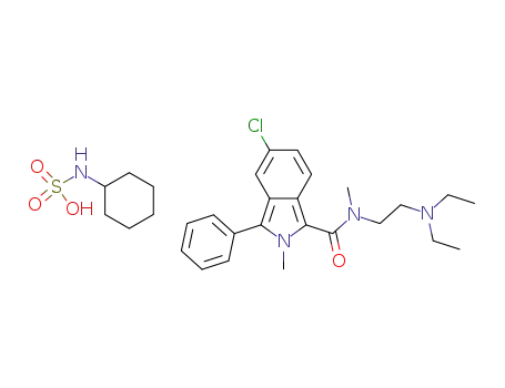 Molecular Structure of 65458-43-7 (5-chloro-2-methyl-3phenylisoindole-1-carboxylic acid [2-(diethylamino)ethyl]methylamide cyclohexanesulfamate)