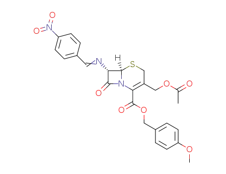 (6<i>R</i>)-3-acetoxymethyl-7<i>c</i>-(4-nitro-benzylideneamino)-8-oxo-(6<i>r</i><i>H</i>)-5-thia-1-aza-bicyclo[4.2.0]oct-2-ene-2-carboxylic acid 4-methoxy-benzyl ester