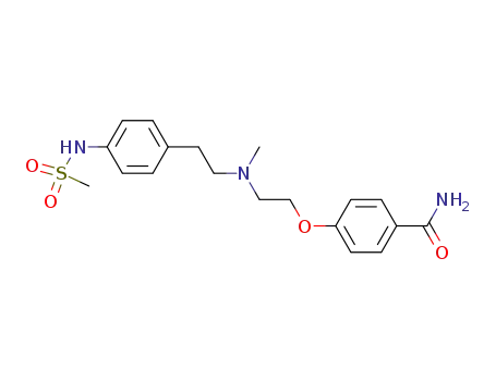 Molecular Structure of 115256-20-7 (Benzamide,
4-[2-[methyl[2-[4-[(methylsulfonyl)amino]phenyl]ethyl]amino]ethoxy]-)