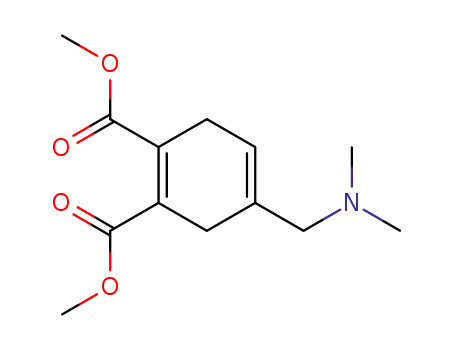 Molecular Structure of 133733-66-1 (dimethyl 4-dimethylaminomethyl-1,4-cyclohexadiene-1,2-dicarboxylate)