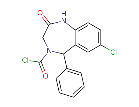 7-chloro-2-oxo-5-phenyl-1,2,3,5-tetrahydro-benzo[<i>e</i>][1,4]diazepine-4-carbonyl chloride