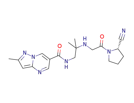 N-[2-[[2-[(2S)-2-cyano-1-pyrrolidinyl]-2-oxoethyl]amino]-2-methylpropyl]-2-methyl-6-pyrazolo[1,5-a]pyrimidinecarboxamide