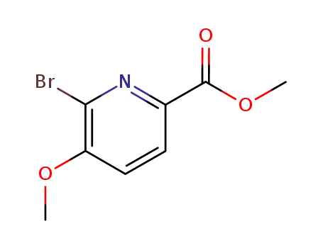 Molecular Structure of 170235-18-4 (2-Pyridinecarboxylic acid, 6-bromo-5-methoxy-, methyl ester)