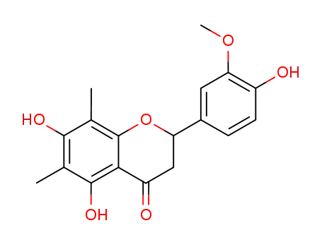 4H-1-Benzopyran-4-one,
2,3-dihydro-5,7-dihydroxy-2-(4-hydroxy-3-methoxyphenyl)-6,8-dimethyl-