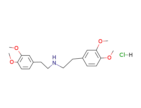 Molecular Structure of 19713-28-1 (2-(3,4-dimethoxyphenyl)-N-[2-(3,4-dimethoxyphenyl)ethyl]ethanaminium chloride)