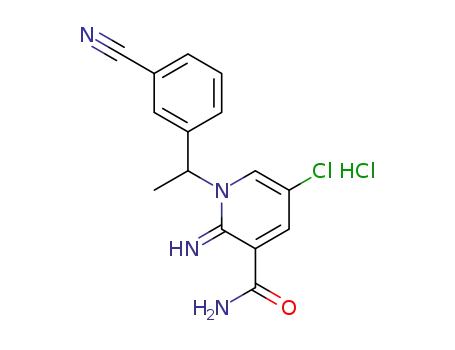 5-chloro-1-(1-(3-cyanophenyl)ethyl)-2-imino-1,2-dihydropyridine-3-carboxamide monohydrochloride