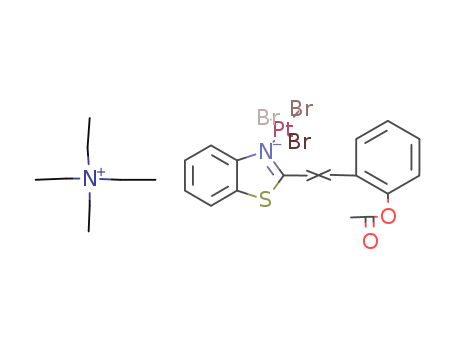 [2-[(E)-2-benzothiazol-2-ylethenyl]phenyl] acetate; platinum(+2) cation; tetraethylazanium; tribromide