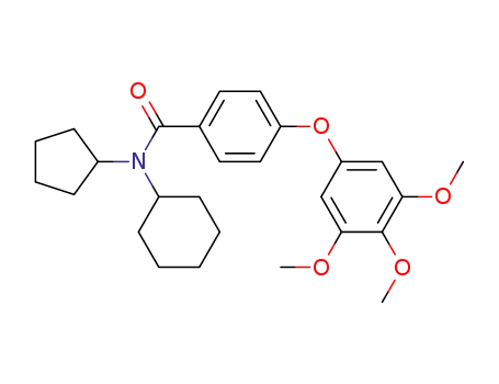 Molecular Structure of 149556-15-0 (Benzamide, N-cyclohexyl-N-cyclopentyl-4-(3,4,5-trimethoxyphenoxy)-)