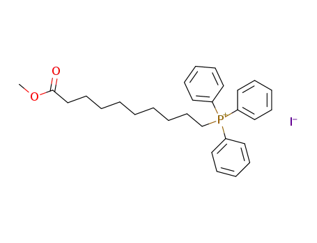 Molecular Structure of 1107-86-4 (Phosphonium, (10-methoxy-10-oxodecyl)triphenyl-, iodide)