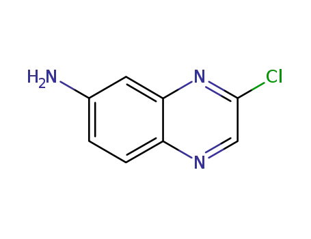 Molecular Structure of 166402-16-0 (6-Quinoxalinamine,  3-chloro-)