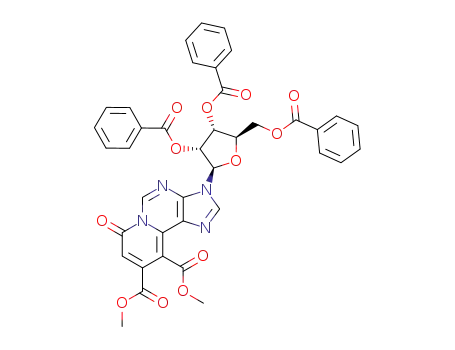 3-((2R,3R,4R,5R)-3,4-Bis-benzoyloxy-5-benzoyloxymethyl-tetrahydro-furan-2-yl)-6-oxo-3,6-dihydro-1,3,4,5a-tetraaza-cyclopenta[a]naphthalene-8,9-dicarboxylic acid dimethyl ester