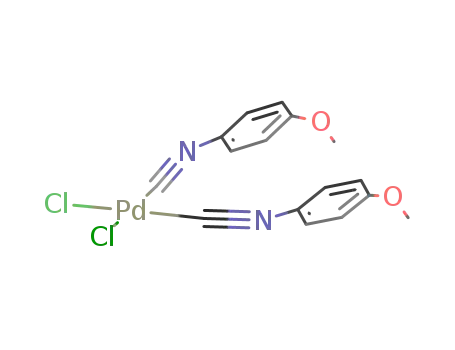 Molecular Structure of 40927-13-7 (cis-[PdCl<sub>2</sub>(CNC<sub>6</sub>H<sub>4</sub>OMe-p)2])