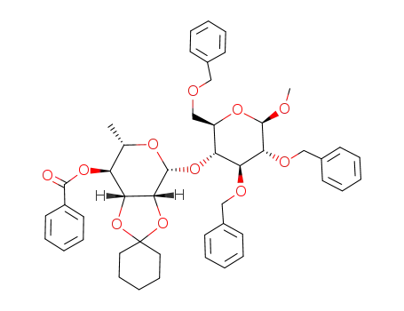 methyl 4-O-(4-O-benzoyl-2,3-di-O-cyclohexylidene-β-L-rhamnopyranosyl)-2,3,6-tri-O-benzyl-β-D-glucopyranoside