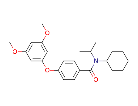 Molecular Structure of 149556-23-0 (Benzamide, N-cyclohexyl-4-(3,5-dimethoxyphenoxy)-N-(1-methylethyl)-)