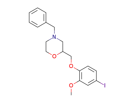 Molecular Structure of 203861-96-5 ((+/-)-4-Benzyl-2-[(4-iodo-2-methoxyphenoxy)methyl]morpholine)