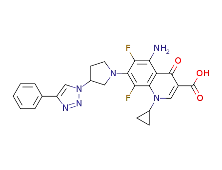 5-Amino-1-cyclopropyl-6,8-difluoro-7-[3-(4-Phenyl-1,2,3-triazol-1-yl)pyrrolidin-1-yl]-1,4-dihydro-4-oxoquinoline-3-carboxylic acid