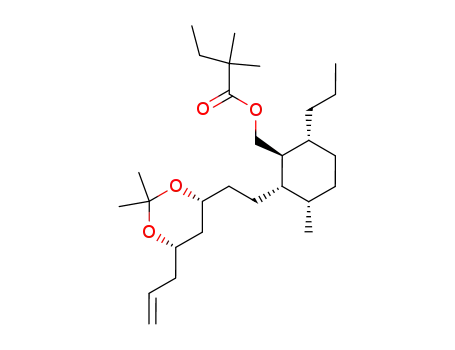 2,2-Dimethyl-butyric acid (1S,2S,3S,6R)-2-[2-((4R,6S)-6-allyl-2,2-dimethyl-[1,3]dioxan-4-yl)-ethyl]-3-methyl-6-propyl-cyclohexylmethyl ester