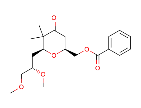 Benzoic acid (2S,6S)-6-((S)-2,3-dimethoxy-propyl)-5,5-dimethyl-4-oxo-tetrahydro-pyran-2-ylmethyl ester