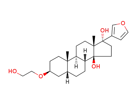 Molecular Structure of 158066-27-4 (3β-(2-hydroxyethoxy)-17β-(3-furyl)-5β-androstane-14β,17α-diol)
