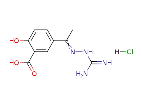 5-(1-[2-(aminoiminomethyl)hydrazono]ethyl) salicylic acid hydrochloride
