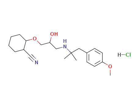 N-[2-hydroxy-3-(2-cyanocyclohexyloxy)propyl]-1,1-dimethyl-2-(4-methoxyphenyl)ethylamine Hydrochloride