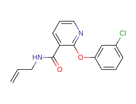 Molecular Structure of 214755-91-6 (N-Allyl-2-(3-chloro-phenoxy)-nicotinamide)