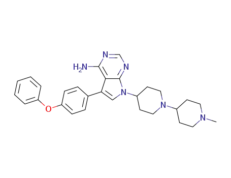 Molecular Structure of 364355-43-1 (4-amino-5-(4-phenoxyphenyl)-7-[1-(1-methyl-4-piperidinyl)-4-piperidinyl]-7H-pyrrolo[2,3-d]pyrimidine)