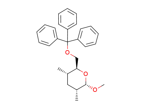 methyl 2,3,4-trideoxy-2,3-di-C-methyl-6-O-trityl-α-D-ribo-hexopyranoside
